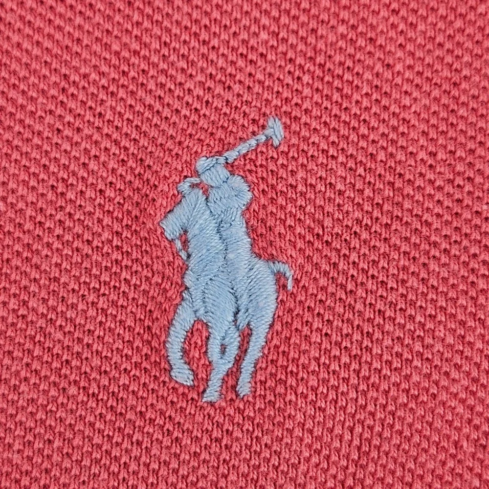 Polo Ralph Lauren Mens XXL Classic Fit Salmon Pink Short Sleeve Mesh Polo Shirt